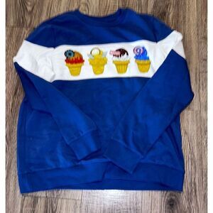 Marvel eat universe ice cream women’s blue sweater size 2X